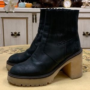 Free People Black Heeled Boots